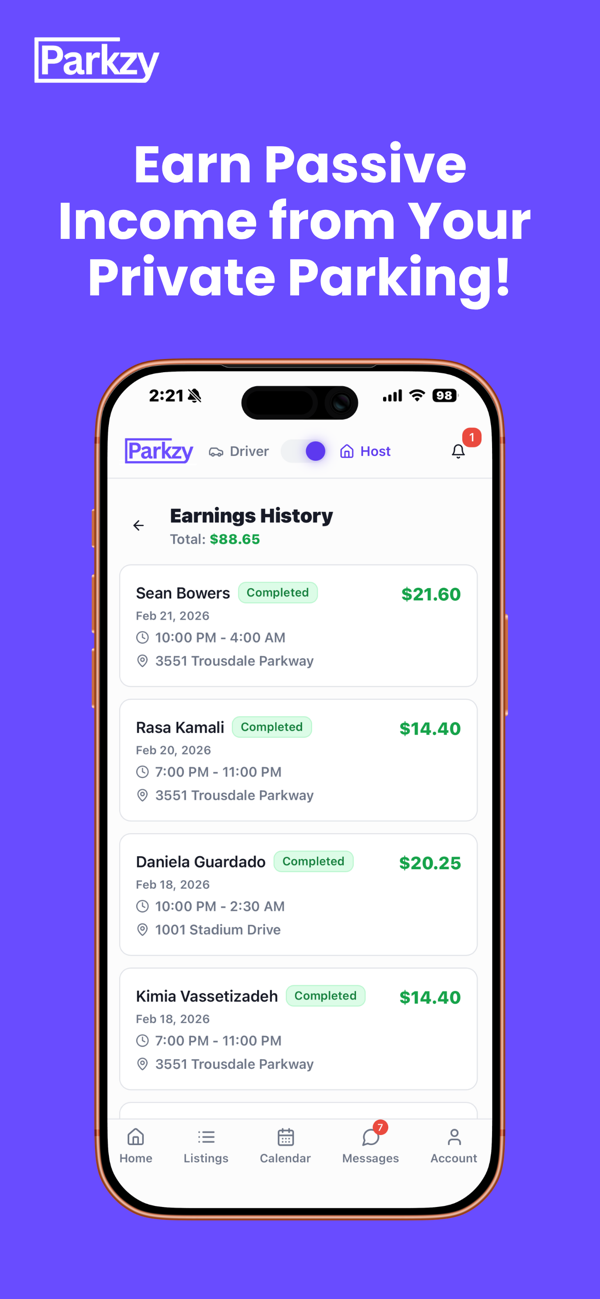 Host earnings
